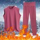 thumbnail image 4 of Gibobby Ropa interior deportivo hombre Camisas térmicas sin mangas para mujer Cuello redondo Forro polar Camisetas sin mangas térmicas Chaleco Tops de invierno Tops delgados paquete（Rosa， XL), 4 of 5