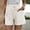 White, variant on LEBONYARD Plus Size Shorts,Women's Shorts with Comfortable Fit,,Women's Loose Wide Leg Pants High Waist Straight Pants Casual Cotton Linen Shorts