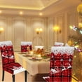 thumbnail image 3 of Set of 6 Christmas Dining Chair Covers Stretch Parsons Chair Slipcovers Buffalo Plaid Christmas Tree Printed Christmas Decoration Washable Removable Dining Chair Protector for Home Hotel Kitchen, 3 of 6