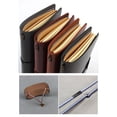 thumbnail image 4 of Sidaley Cuaderno de cuero A6, soporte para teléfono de estilo Vintage, diario con cuerda, hebilla de cobre, material escolar y de oficina, libro para Suministros de escritura y corrección Marrón, 4 of 6
