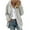 Gray, variant on Makaor Women Fleece Jackets Hooded Coat Solid Color Plus Size Zip up Long Sleeve Outerwear Soft Winter Warm Tops Clothes