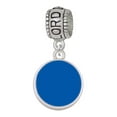 thumbnail image 1 of Delight Jewelry Silvertone Small Royal Blue Enamel Disc Lord Guide Me Charm Bead, 1 of 4