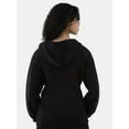 thumbnail image 4 of No Boundaries Zip Front Tunic Hoodie, Women's, 4 of 4
