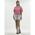 thumbnail image 2 of No Boundaries Boxy Cropped Graphic Tee with Short Sleeves, Women's, 2 of 5