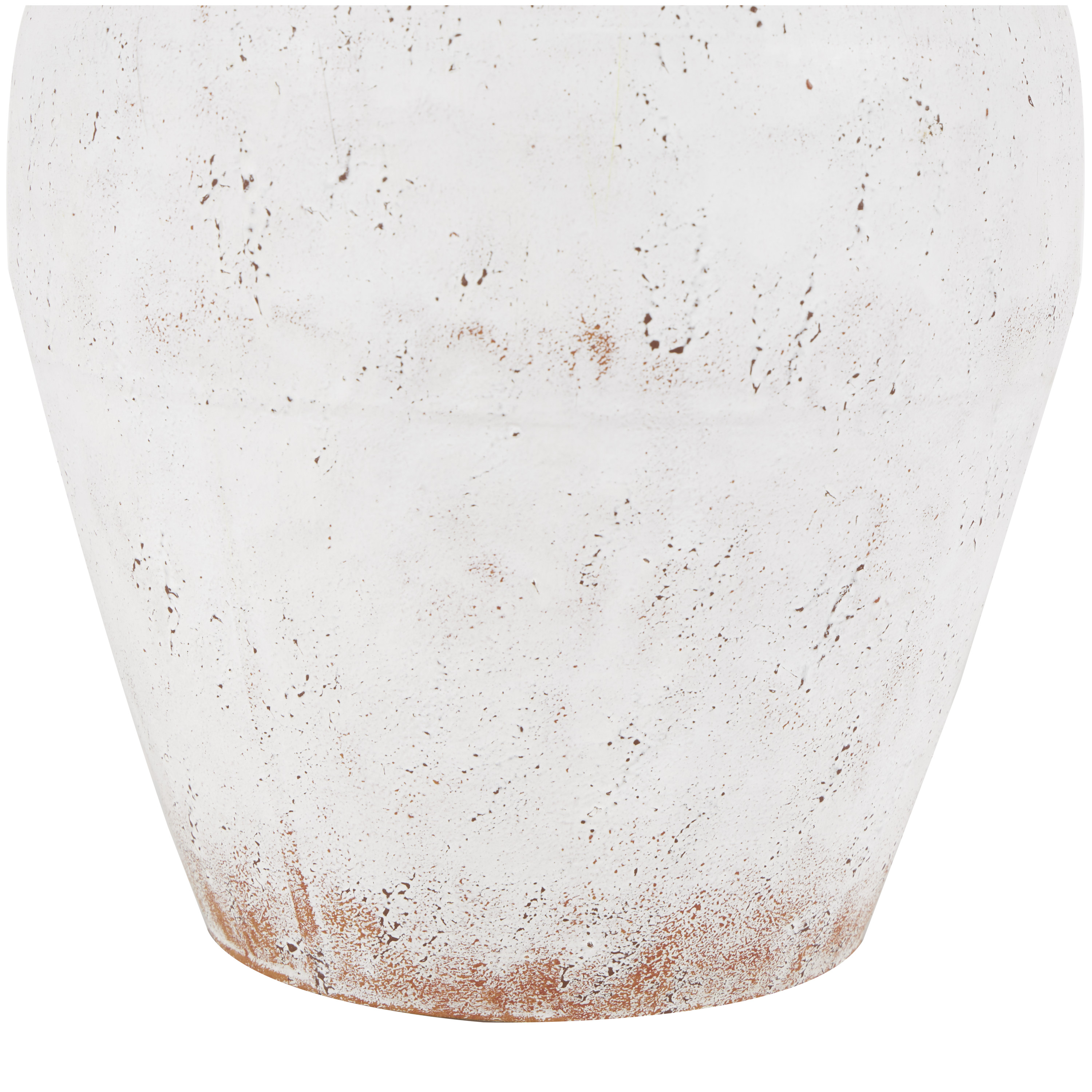 DecMode 18" Distressed Textured Copper Metal Vase with Terracotta Accents