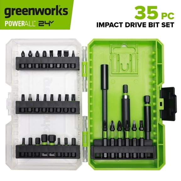 Greenworks 35PC Impact Drive Bit Set, PA51217A1