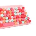thumbnail image 3 of Teclado USB ratón inalámbrico lindo mezcla de colores 86 teclas Retro redondo cóncavo Keycap 1200DPI teclado para juegos ratón, 3 of 8