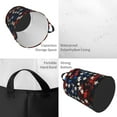 thumbnail image 2 of Goofa Red Blue White Stars Printed Circular Hamper,Laundry Basket with Handles,Storage Baskets Foldable,Large Capacity Laundry Hamper-, 2 of 6