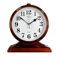 thumbnail image 1 of Reloj de escritorio Beesealy Retro Mantel de 10 pulgadas, color marrón, 1 of 6