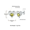 thumbnail image 6 of U7 Infinity Stud Earrings with Heart Birthstone August Peridot Earrings for Women Sterling Silver Eternity Love Infinity Jewelry Birthday Mother's Day Gift for Mom Daughter, 6 of 9