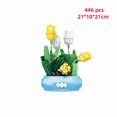 thumbnail image 1 of Orchid Pot Plant Building Blocks Set Bonsai Flower Bouquet MOC Vase Model For Adults, 1 of 10