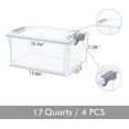 32 QT Plastic Storage Bins with Latching Lids Stackable Storage