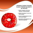 thumbnail image 7 of Sprinkle Donut Round Fleece Throw Blanket | 60 Inches, 7 of 7