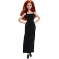 thumbnail image 2 of Barbie Basics Collectible Doll, Model 04 with Red Curly Hair, Black Dress & Platform Heels, 2 of 4