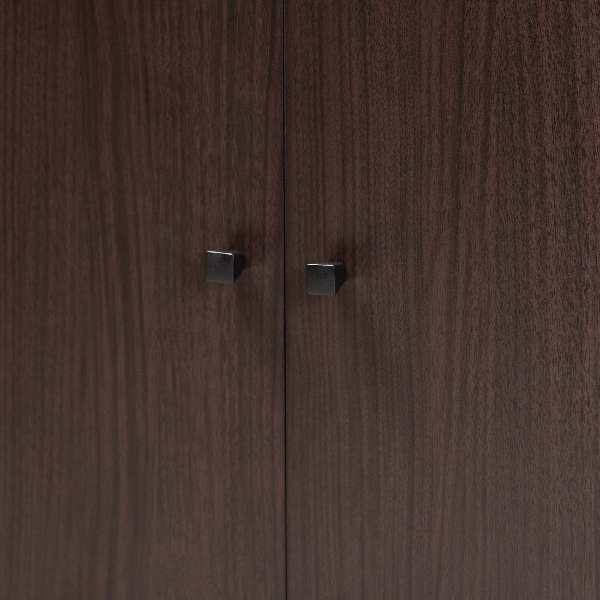 Baxton Studio Contemporary Shoe Storage Cabinet with 2-Door Entryway, Wood Dark Brown, 41.9 lb