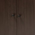 thumbnail image 6 of Skyline Decor Dark Brown Finished Wood 2-Door Entryway Shoe Storage Cabinet with Bottom Shelf, 6 of 11