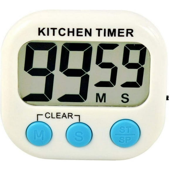 Innovative Digital Kitchen Timer, Loud Alarm Magnetic Backing Retractable Stand for Cooking, Homework, Exercise, Sports, Games, Downtime for Children, Office/Classroom Use (Simple