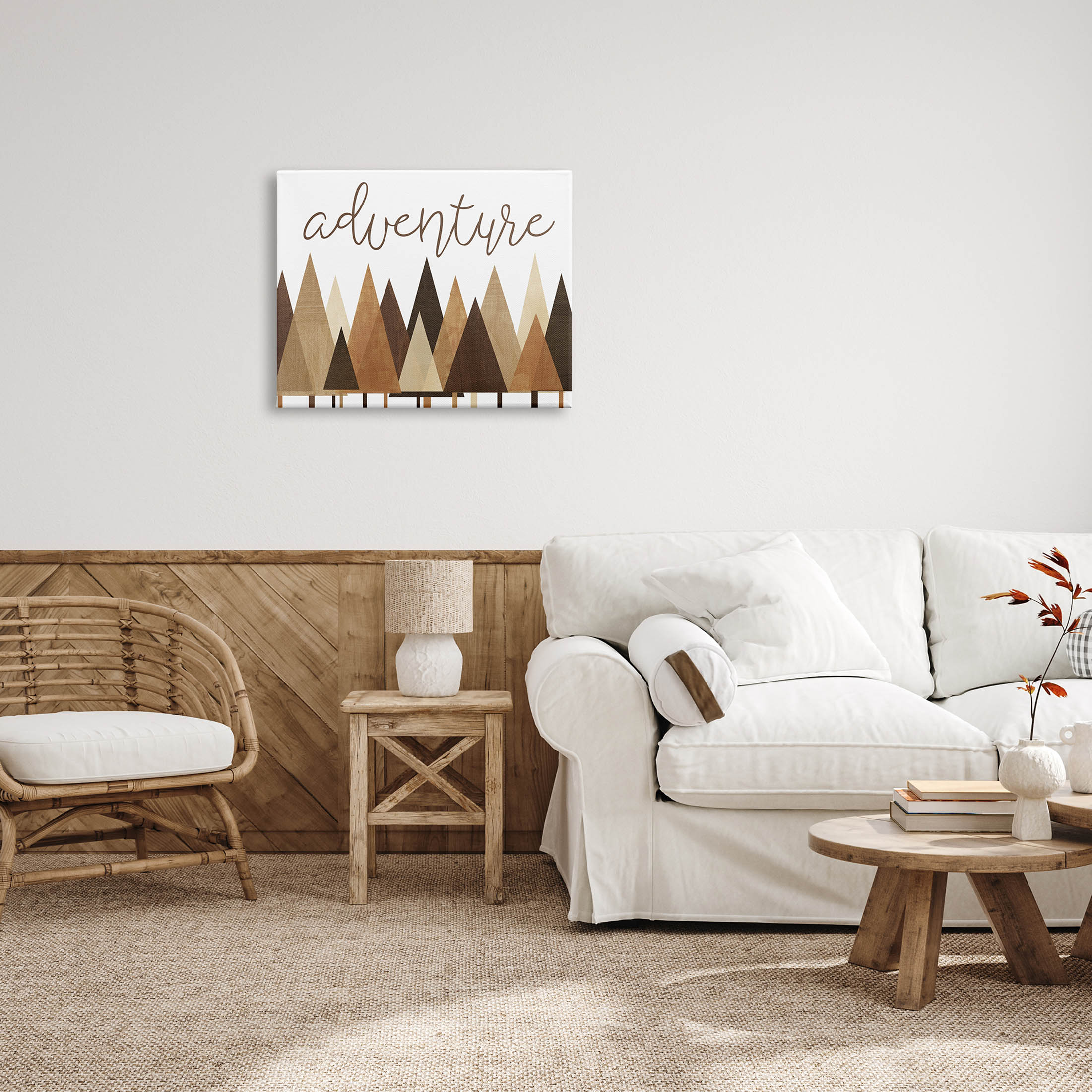 Stupell Industries Adventure Geometric Forest Trees Graphic Art Gallery Wrapped Canvas Print Wall Art, Design by Alli Rogosich