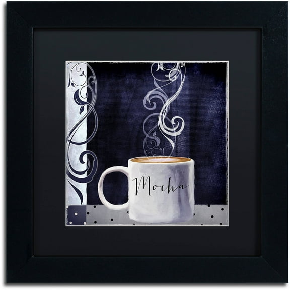 Trademark Fine Art "Cafe Blue III" Canvas Art by Color Bakery Black Matte, Black Frame