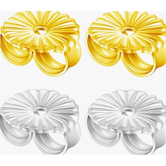 16 pcs Flower Earring Backs for Droopy Ears, 9mm Large Earring stoppers for Studs Replacement Secure Earring Lifters for Heavy Earrings Jewelry