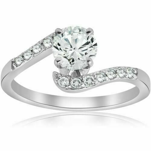1ct Real Diamond Beautiful Ring 14k White Gold For Thanks Giving Day Gift