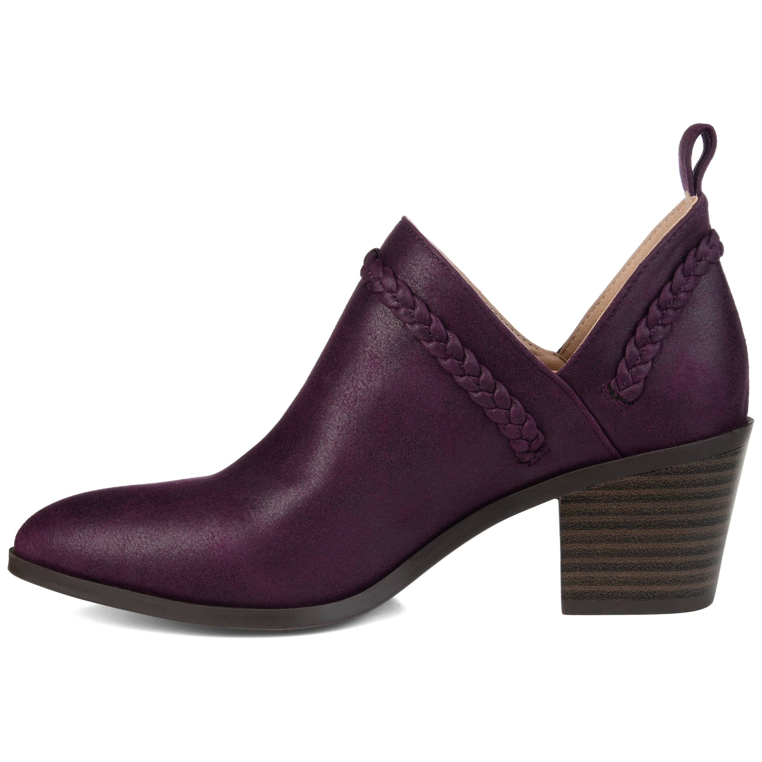 Journee Womens Sophie Pull On Stacked Heel Booties