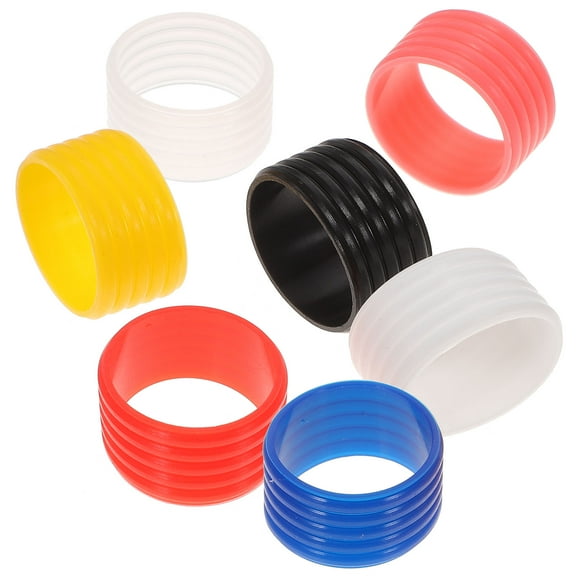 NICEXMAS 7Pcs Assorted Color Tennis Racket Grip Bands Non Skid Silicone Racket Accessories