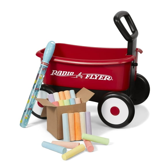 Radio Flyer Summertime Fun My 1St Wagon With Bubbles And Chalk Ages 3+ Red