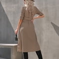 thumbnail image 4 of Vestido con cinturón, vestido camisero de una sola botonadura para mujer, vestido midi con cinturón, vestido camisero de una sola botonadura, elaborado por expertos, 4 of 9
