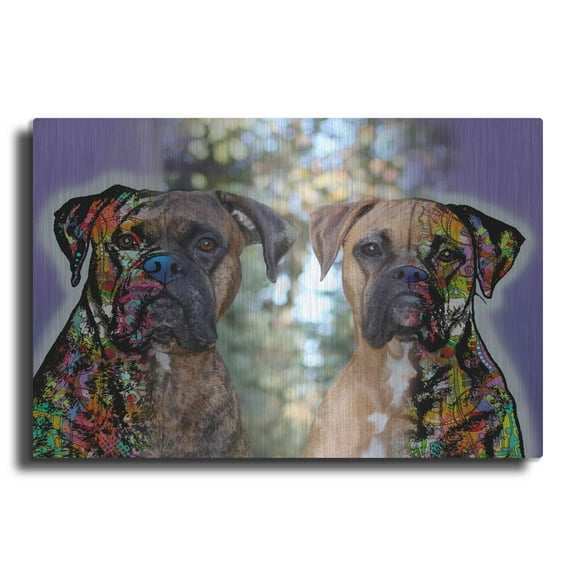 Luxe Metal Art 'Meredith Salters 2' by Dean Russo, Metal Wall Art, 24"x16"