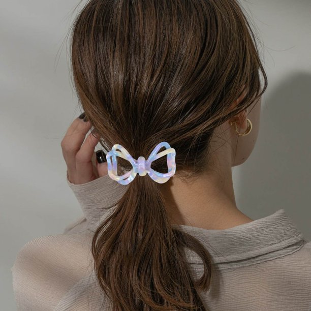 Fiudx Accesorios para El Cabello, Lazo Elástico de Alta Elasticidad, Elegante Diseño Floral de Perlas, Coletero Versátil de Acetato, Decoración con Trenza para Cola de Caballo, Ideal para Salidas Inf