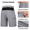 thumbnail image 4 of TACVASEN Mens Quick Dry Water Resistant Outdoor Golf Hiking Shorts Lightweight Breathable Strech Ripstop Cargo Work Shorts with Multi-Pockets, Light Gray, 30, 4 of 6