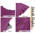 thumbnail image 5 of Fantaslook Women Summer Dresses V Neck Ruffle Sleeve Casual Flowy Sundresses Button Floral Midi Dress with Pockets, 5 of 8