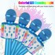 thumbnail image 2 of Micrófono de karaoke inalámbrico, micrófono de karaoke para niños con LED, micrófono Bluetooth para niños, niñas, niños, fiesta, canto, idea de regalo de cumpleaños de Navidad, color azul, 2 of 4