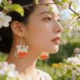 thumbnail image 7 of DESIGNICE 2026 New Women'S Earrings Easter Earrings Bunny Carrot Cute Printed Egg Chick Spring Holiday Earrings,For Easter Celebrations,Spring Events,Festive Outfits,Holiday Gifts,Casual Wear., 7 of 7