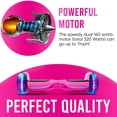 thumbnail image 3 of Hoverboard Self Balancing Scooter 6.5" Two-Wheel Hoverboards with Bluetooth Speaker and LED Lights Electric Scooter for Kids and Adult, UL Safety Certified (Pink Pro), 3 of 8