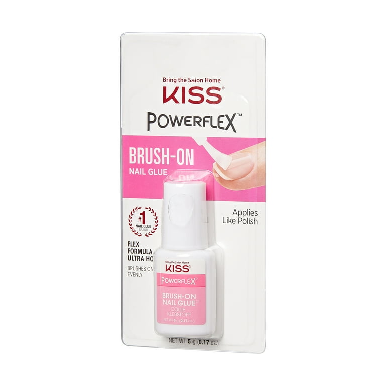 KISS PowerFlex Ultra Hold Brush-On Nail Glue, Net Wt. 5g (0.17 oz.)