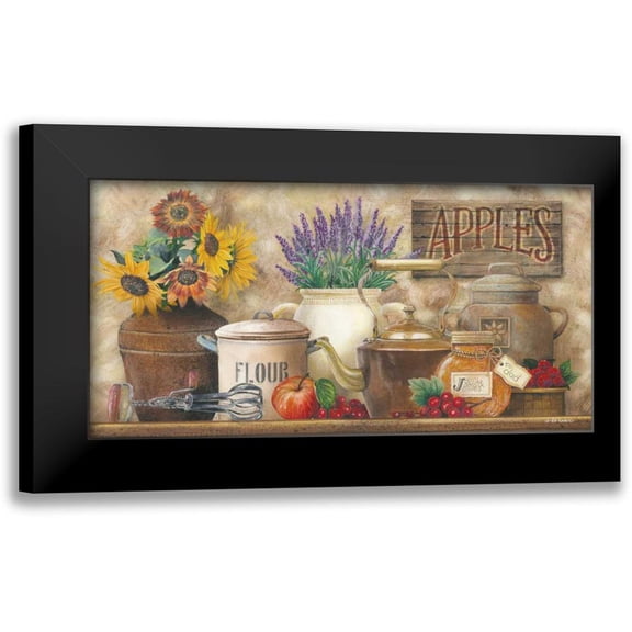 Wargo, Ed 14x9 Black Modern Framed Museum Art Print Titled - Antique Kitchen