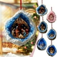 thumbnail image 7 of Christmas Nativity Ornament Round Signboard, Virgin Mary Blessed Mother Ornament, Crystal Cave Design, Christmas Tree Decor, Catholic / Christian Decor Jesus Birth Ornaments, Xmas Stocking Stuffers, 7 of 7