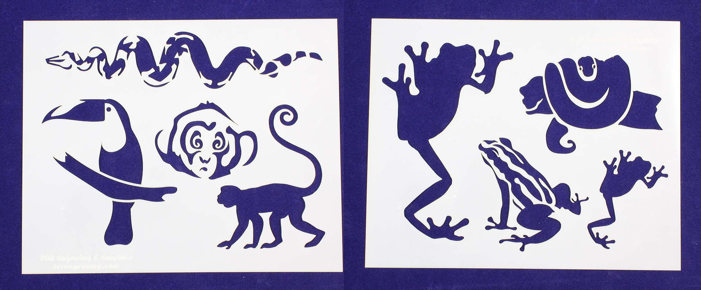 Jungle Animals Stencils 2 Piece Set 8 X 10 Inches Walmart jungle-animal-stencil-set-of-6