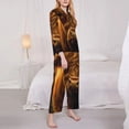 thumbnail image 3 of Lsque Sunset Sunflower Cow A Pattern Long Sleeve Pajama Set for Women - Soft 2-Piece Sleepwear and Loungewear Set with Pockets, Comfy Nightwear-Medium, 3 of 7