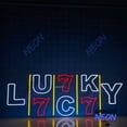 thumbnail image 3 of Handmadetneonsign Lucky 777 Neon Sign, Lucky 777 Casino Led Sign, Lucky Number Neon Light 95789, 3 of 5