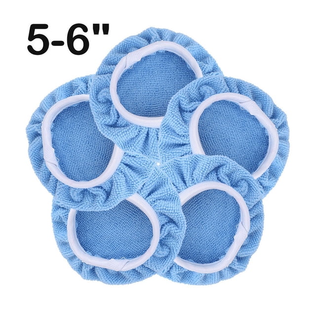 MYG 5Pcs Soft Microfiber Auto Car Polisher Pad Polishing Bonnet Buffing Buffer Waxer