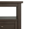 thumbnail image 2 of Simpli Home Warm Shaker Solid Wood 20 inch Wide Transitional End Table in Warm Walnut Brown, 2 of 12