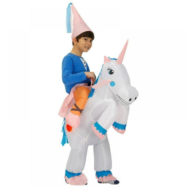 Inflatable Unicorn Rider Costume Inflatable Costumes For Kids Halloween Costume Blow Up Costume Walmart Com