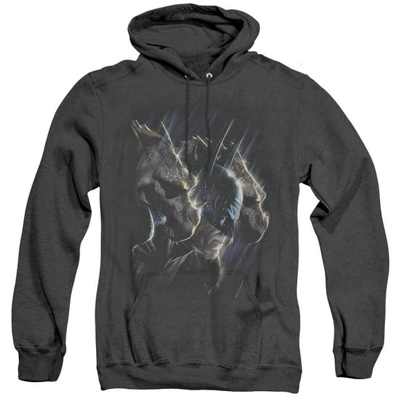 Batman Gargoyles Adult Heather Hoodie Sweatshirt Black