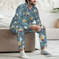 thumbnail image 7 of Daiia Surf Shark for Men's Long-Sleeved Pajama Set – Soft & Comfortable Sleepwear Button-Up Pajamas Cozy Lounge Wear-X-Large, 7 of 7
