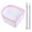 Three piece set-Pink, variant on 3/7Pcs Soak Off Bowl Nails Soaking Bowl Dip Powder Remover Tools Cuticle Pusher Peeler Nails File Buffer Manicure Bowl