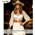 thumbnail image 4 of Wide Elastic Dress Belts for Women Vintage Stretchy Waist Belt Cinch Belt, 4 of 7