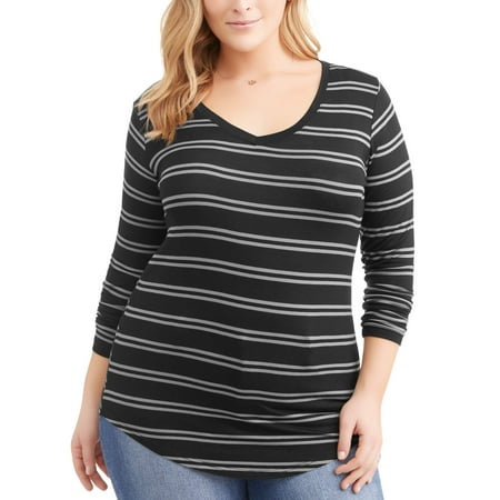 Poof Junior Plus OPP Stripe Shirtail Tee